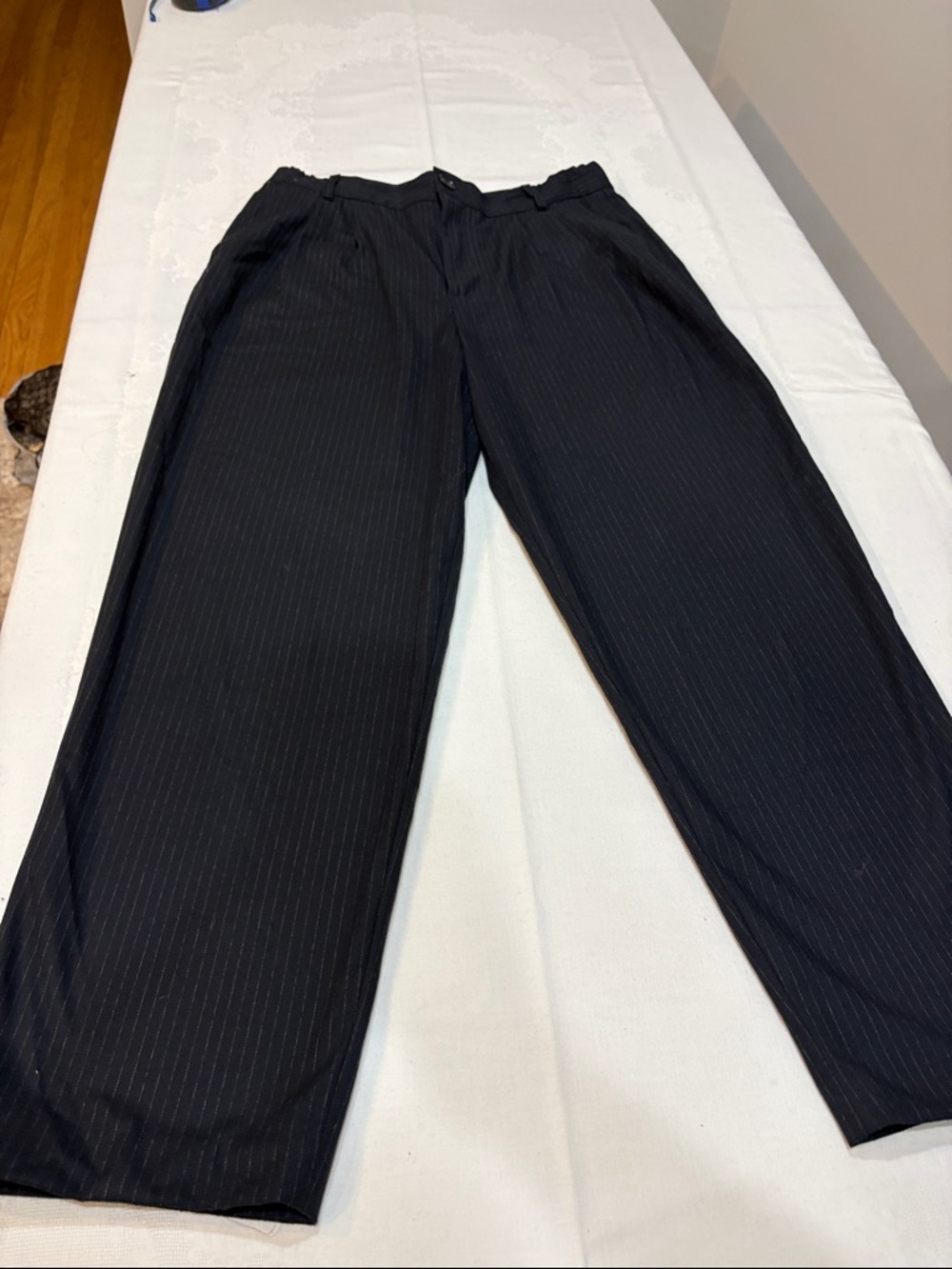 Zara women’s Black Pinstripe Dress Trousers